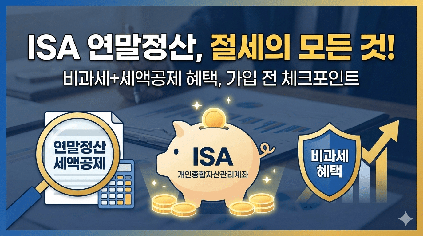 ISA 연말정산 세액공제 바로 되나요? 가입 전 꼭 따져봐야 할 3가지